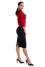 Load image into Gallery viewer, Dance Top With Organza Ruffles