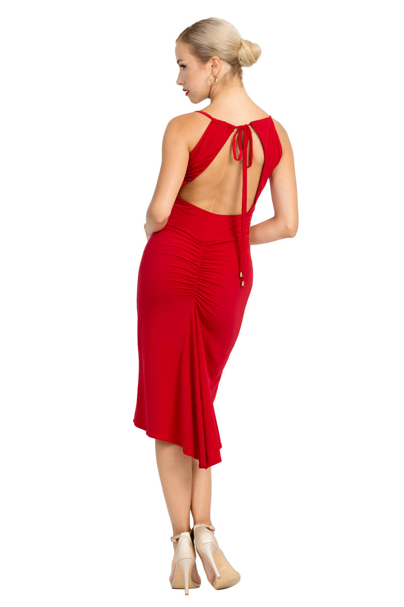 TL Godet Fishtail V-Back Jersey Tango Dress - Women's Dancewear