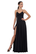 Load image into Gallery viewer, Open Back Maxi Dress With High Slit
