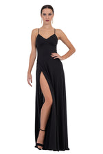 Load image into Gallery viewer, Open Back Maxi Dress With High Slit