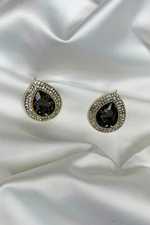 Load image into Gallery viewer, Ophelia Graphite Teardrop Tango Earrings