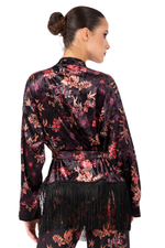 Load image into Gallery viewer, Oriental Velvet Floral Print Tango Kimono