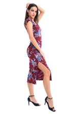 Load image into Gallery viewer, Paisley Floral Print Dance Dress With Gatherings