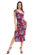 Load image into Gallery viewer, Paisley Floral Print Dance Dress With Gatherings