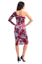 Load image into Gallery viewer, Paisley Floral Print Velvet Pencil Skirt