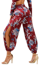 Load image into Gallery viewer, Paisley Floral Print Satin Babucha Tango Pants