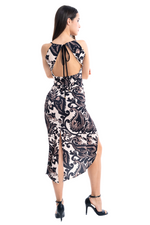 Load image into Gallery viewer, Bold Paisley Print Open Back Tango Dress