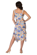 Load image into Gallery viewer, Pastel Blossom Side Ruffled Midi Dress