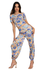 Load image into Gallery viewer, Pastel Blossom Satin Babucha Tango Pants