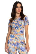 Load image into Gallery viewer, Pastel Blossom Twist Knot Crop Top