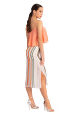 Load image into Gallery viewer, Peach Loose Crop Top With Bust Lining