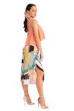 Load image into Gallery viewer, Peach Loose Crop Top With Bust Lining