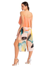 Load image into Gallery viewer, Peach Loose Crop Top With Bust Lining