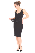 Load image into Gallery viewer, Pencil Dress With Lace Belt Details