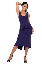 Load image into Gallery viewer, Peplum Tango Dress With Slit