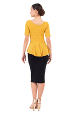 Load image into Gallery viewer, Peplum Top With Short Sleeves