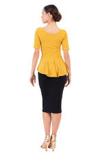 Load image into Gallery viewer, Peplum Top With Short Sleeves