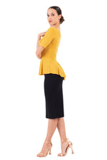 Load image into Gallery viewer, Peplum Top With Short Sleeves