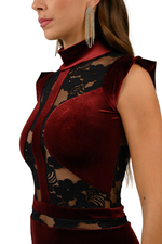 Load image into Gallery viewer, Petra Velvet And Lace Tango Dress