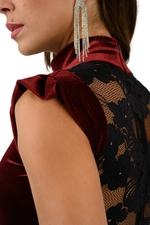 Load image into Gallery viewer, Petra Velvet And Lace Tango Dress