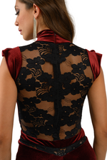 Load image into Gallery viewer, Petra Velvet And Lace Tango Dress