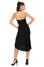 Load image into Gallery viewer, Plunge Halter Shimmering Dress with Metallic Detail