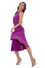 Load image into Gallery viewer, Plunge Neck Tango Dress With Twist Knot Detail