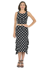 Load image into Gallery viewer, Polka Dot Side Gathered Crop Top