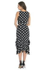 Load image into Gallery viewer, Polka Dot Side Gathered Crop Top