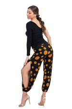 Load image into Gallery viewer, Polka-Dot Print Babucha Tango Pants With Slits
