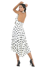 Load image into Gallery viewer, Polka Dot Halter Neck Tango Dress