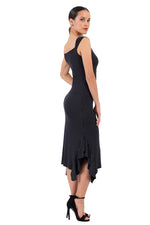 Load image into Gallery viewer, Polka Dot Midi Dress With Side Ruffles