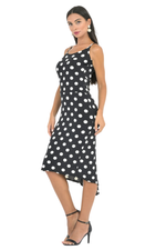 Load image into Gallery viewer, Polka Dot Open Back Fishtail Dress