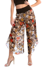 Load image into Gallery viewer, Poppy Print Asymmetric Cropped Tango Pants
