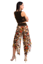 Load image into Gallery viewer, Poppy Print Asymmetric Cropped Tango Pants