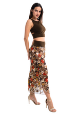 Load image into Gallery viewer, Poppy Print Asymmetric Cropped Tango Pants