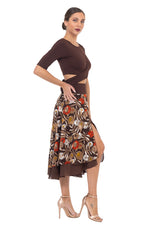 Load image into Gallery viewer, Poppy Print Georgette Two-layer Skirt
