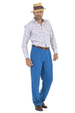 Load image into Gallery viewer, Crepe Petrol Blue Tango Pants With Two Pleats