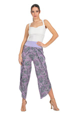 Load image into Gallery viewer, Purple Paisley Print Wrap Tango Pants