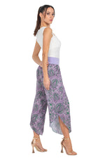 Load image into Gallery viewer, Purple Paisley Print Wrap Tango Pants