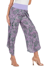 Load image into Gallery viewer, Purple Paisley Print Wrap Tango Pants
