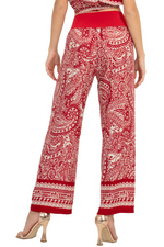 Load image into Gallery viewer, Red Mandala Paisley Print Tango Pants
