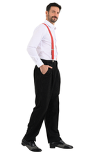 Load image into Gallery viewer, Red Polka-Dot Men's Adjustable Suspenders