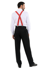 Load image into Gallery viewer, Red Polka-Dot Men's Adjustable Suspenders
