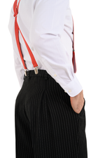 Load image into Gallery viewer, Red Polka-Dot Men's Adjustable Suspenders