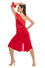 Load image into Gallery viewer, Flowy Tango Skirt With Side &amp; Back Slits
