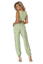 Load image into Gallery viewer, Woman wearing a floral two-piece outfit on a white background