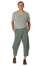 Load image into Gallery viewer, Sage Green Casual Pants With Side Pockets