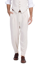 Load image into Gallery viewer, Sand Beige Baggy Tango Pants With Front And Back Pleat

