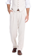 Load image into Gallery viewer, Sand Beige Tango Trousers With Front And Back Pleat